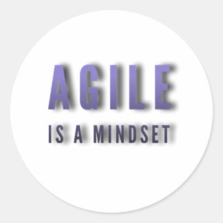 Agile is a mindset classic round sticker