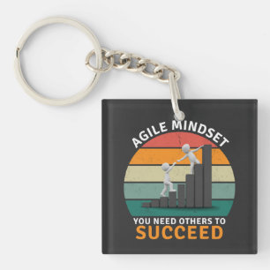 Agile mindset You Need Others To Succeed, Teamwork Key Ring