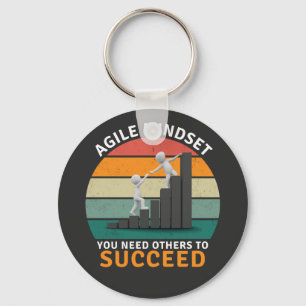 Agile mindset You Need Others To Succeed, Teamwork Key Ring