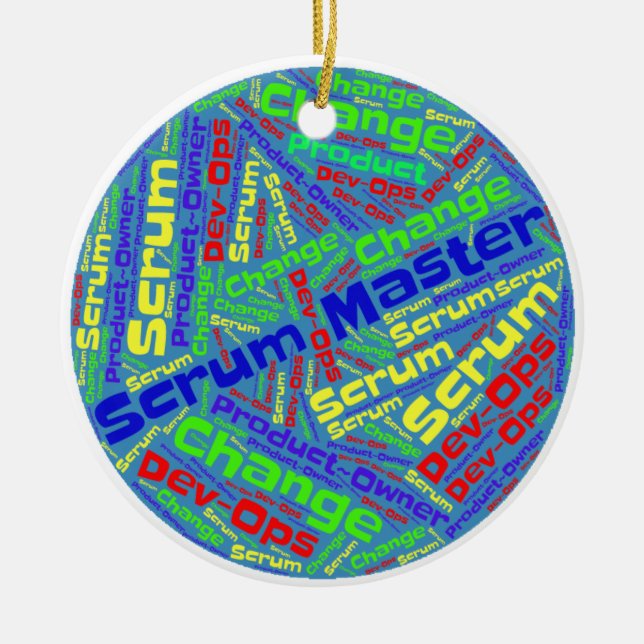 AGILE SCRUM DESIGNS CERAMIC TREE DECORATION (Front)