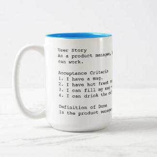 Agile user story acceptance criteria mug - PM
