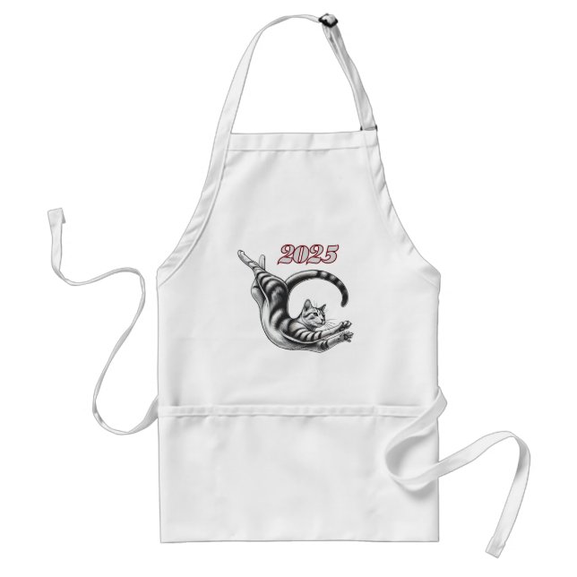 "Agility and Grace of Cats Standard Apron (Front)