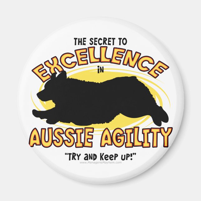 Agility Australian Shepherd Secret Magnet (Front)