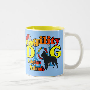 Agility Belgian Malinois Gifts Two-Tone Coffee Mug