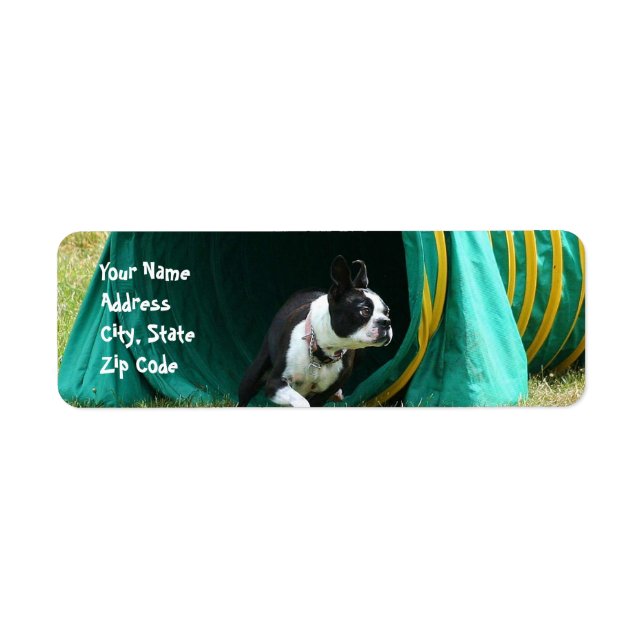 Agility Boston Terrier Address Labels (Front)