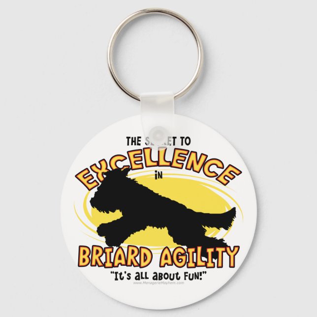 Agility Briard Secret Keychain (Front)