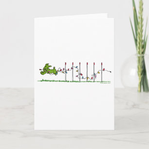 Agility Christmas Lights Holiday Card