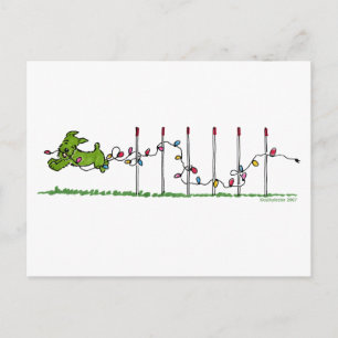 Agility Christmas Lights Holiday Postcard