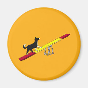 Agility dog magnet