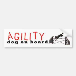 Agility dog on board -Jumps Bumper Sticker
