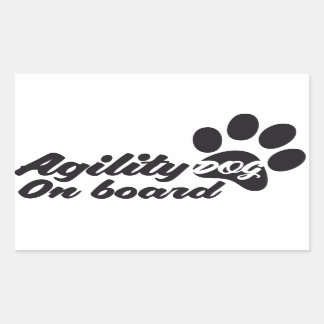 Agility Dog On Board Rectangular Sticker
