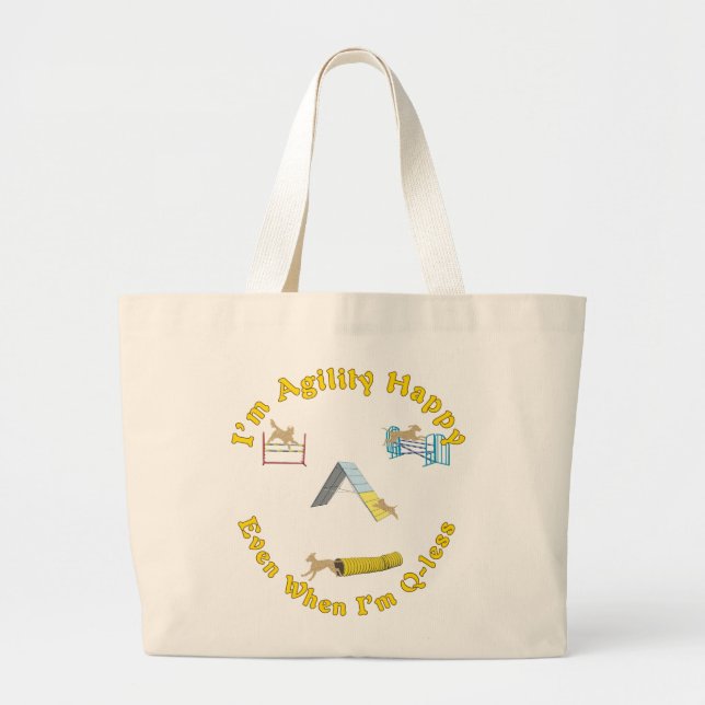 Agility Happy Large Tote Bag (Front)