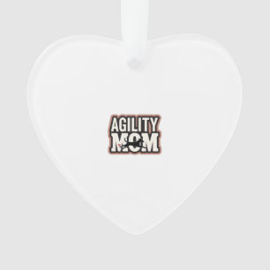 Agility Mum Vintage Dog Agility Silhouette Typogra Ornament
