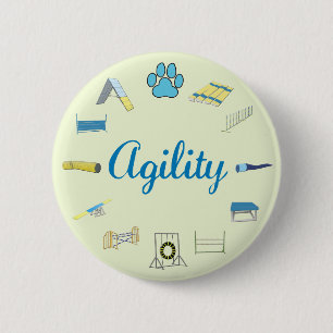 Agility Obstacles 6 Cm Round Badge