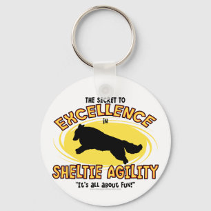Agility Sheltie Secret Keychain