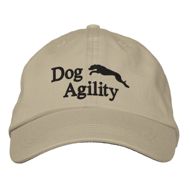 Agility Whippet Embroidered Hat (Front)