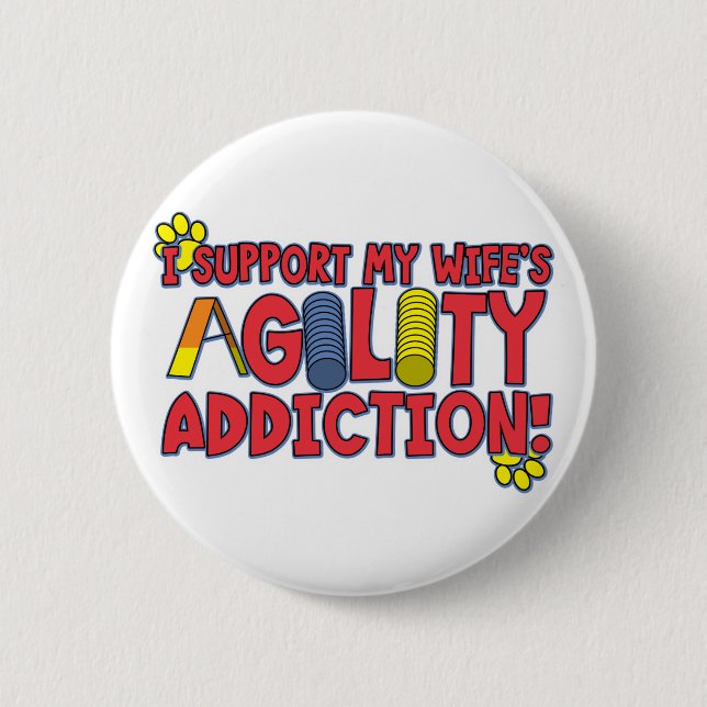 Agility Wife 6 Cm Round Badge (Front)