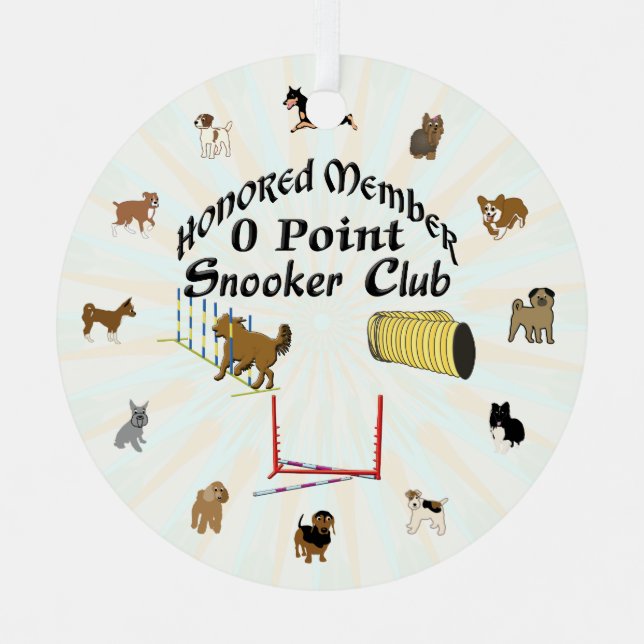 Agility - Zero Point Snooker Club Metal Ornament (Front)