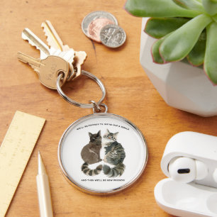 Aging humour for cat loving friends husband wife c key ring