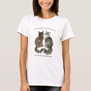 Aging humour for cat loving friends husband wife c T-Shirt
