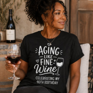 Aging like Fine Wine Birthday Custom Celebration Tri-Blend Shirt