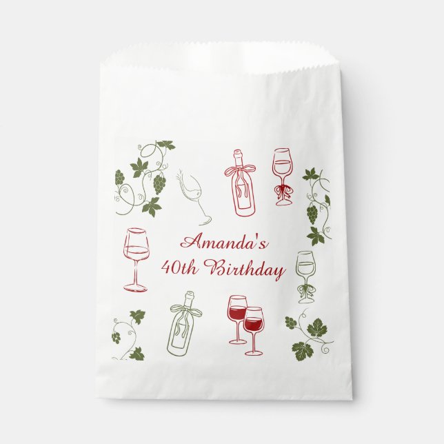 Aging Like Fine Wine Favour Bags (Front)