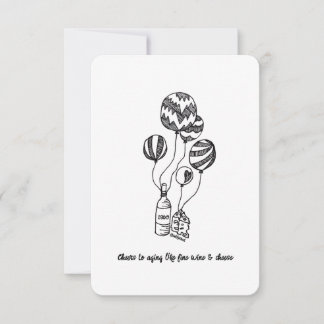 Aging Like Fine Wine - Flat Birthday Card