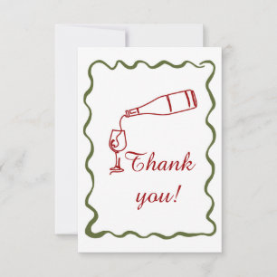 Aging Like Fine Wine Thank You Card
