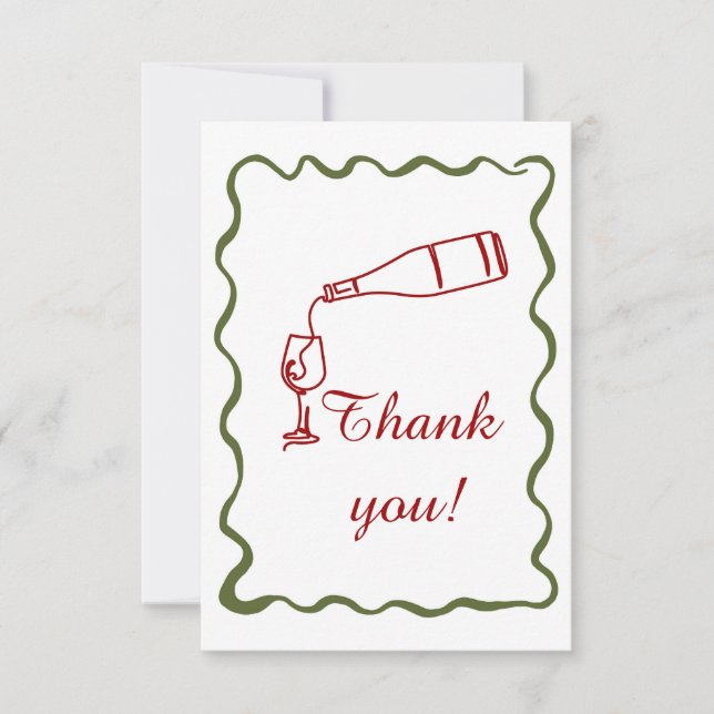 Aging Like Fine Wine Thank You Card (Front)