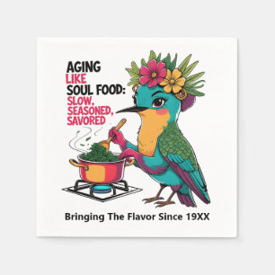 Aging Like Soul Food Party Napkins For Women 40+