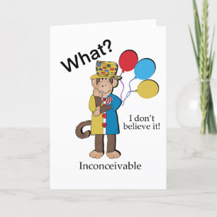 Aging Monkey Birthday Card