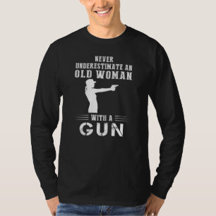 Aging Trigger-Happy: Old Mans Gun Skills Hit the M T-Shirt