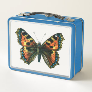 Aglais urticae - The Small Tortoiseshell Butterfly Metal Lunch Box