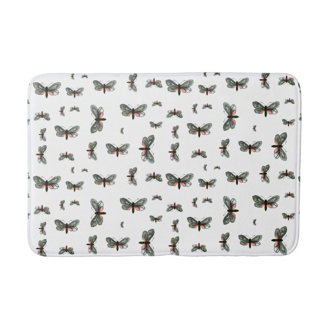 Aglaope infausta - Almond-Tree Leaf Skeletonizer Bath Mat (Front)