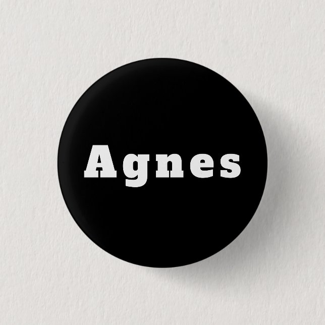 Agnes 3 Cm Round Badge (Front)