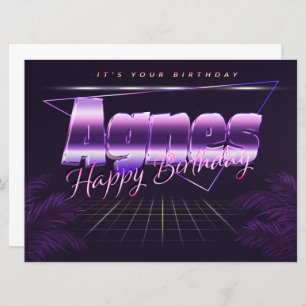 Agnes name First name pura retro card birthday