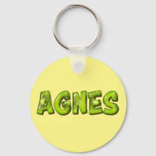 Agnes Name Kiwi Design Schlüsselanhänger Key Ring