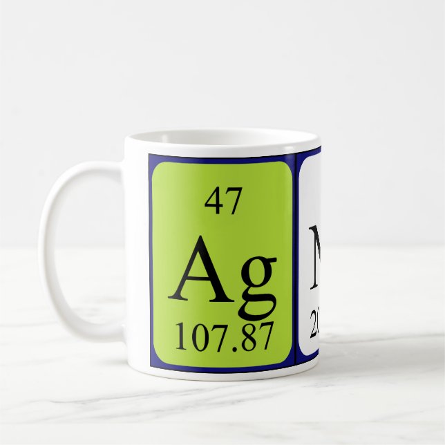 Agnes periodic table name mug (Left)