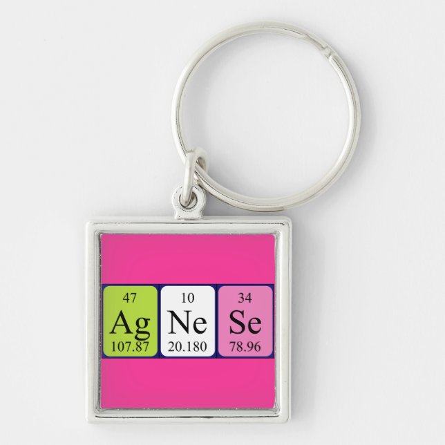 Agnese periodic table name keyring (Front)
