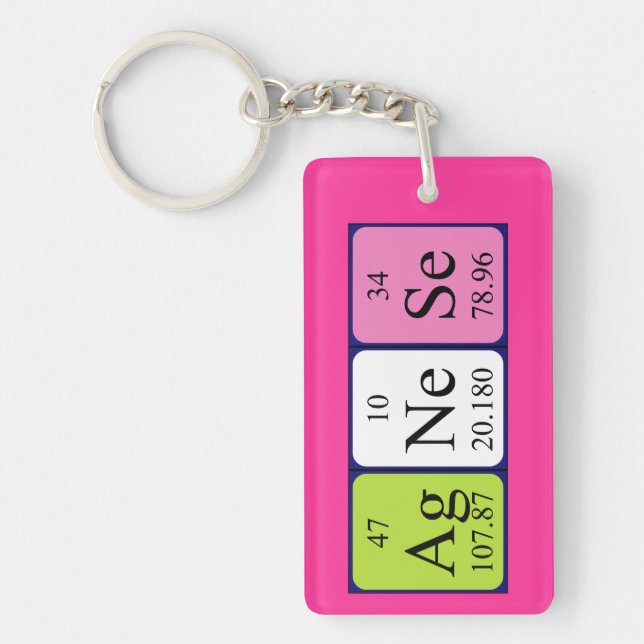 Agnese periodic table name keyring (Front)