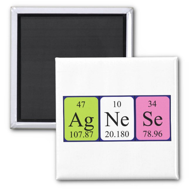 Agnese periodic table name magnet (Front)
