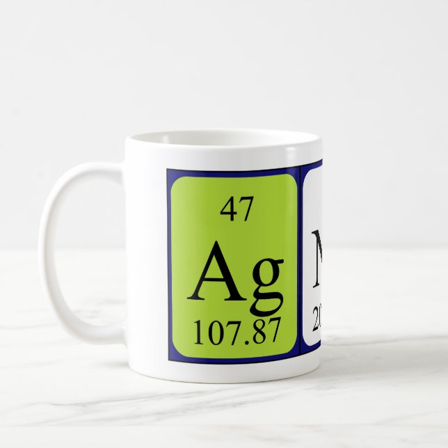 Agnese periodic table name mug (Left)