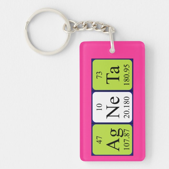 Agneta periodic table name keyring (Front)