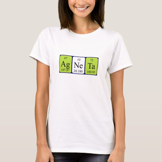 Agneta periodic table name shirt (Front)