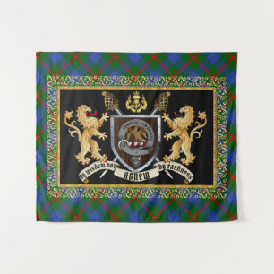Agnew Clan Badge & Motto w/Lions  Tapestry
