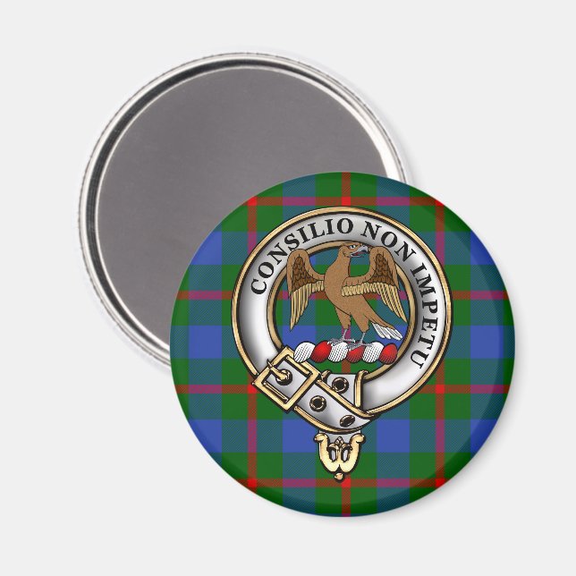 Agnew Clan Badge & Tartan Magnets (Front/Back)