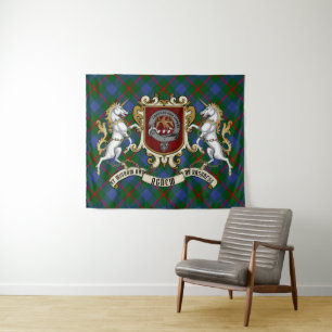 Agnew Clan Badge & Tartan Tapestry
