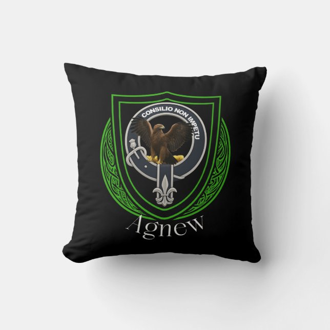 Agnew Scottish Clan Crest Cushion (Front)
