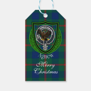 Agnew Scottish Clan Tartan & Crest Gift Tags
