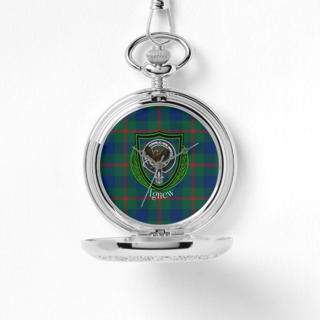 Agnew Scottish Clan Tartan & Crest Watch (Front)